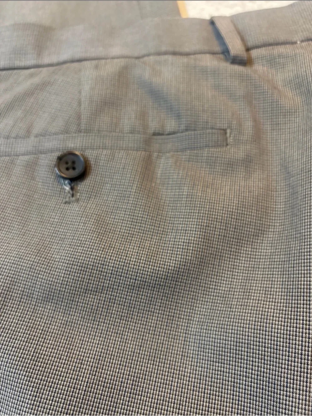 Men's Banana Republic Classic Flat-Front Dress Pants in Brown check size 38x32